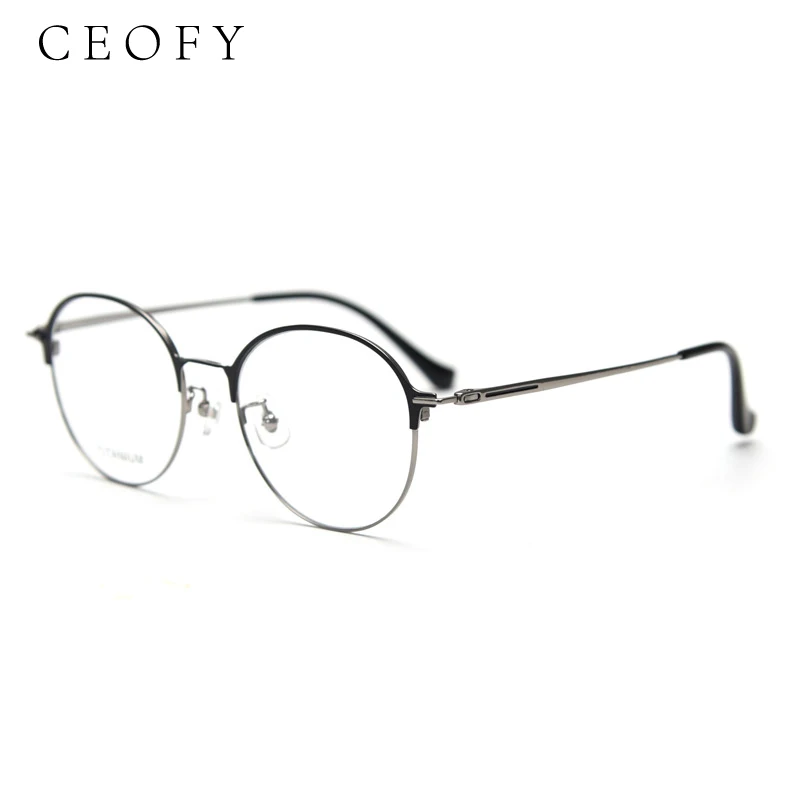 

Ceofy Men Women Titanium High Quality Eyeglasses Frame Ultra-Light Myopia Optical Prescription Glasses Frame New Men Eyewear