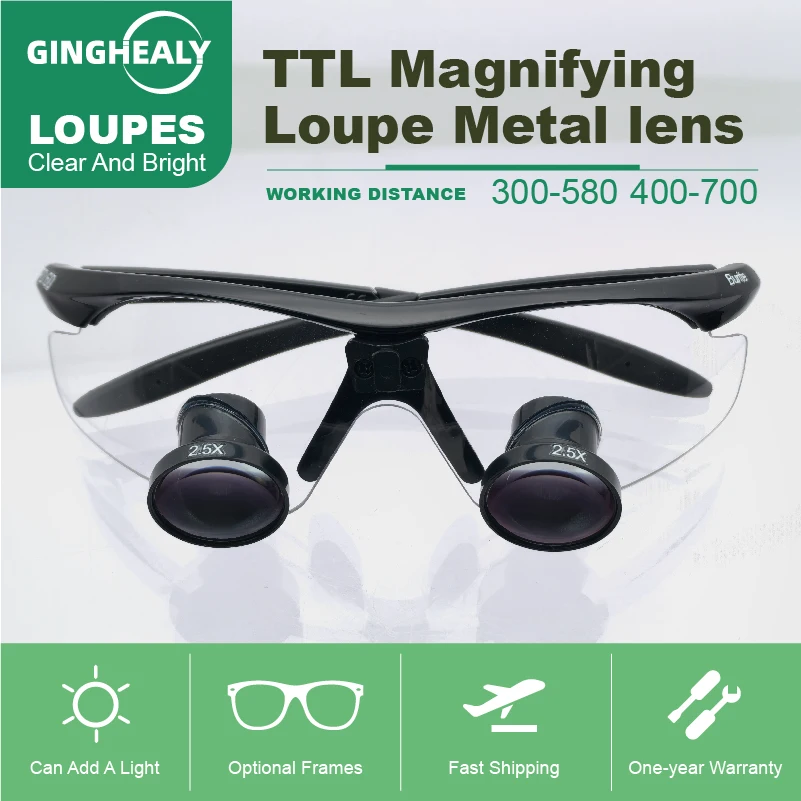 Sport-style TTL Magnifying Glass with a working Distance of 300-550mm, Can Be Customized According to Pupillary Distance