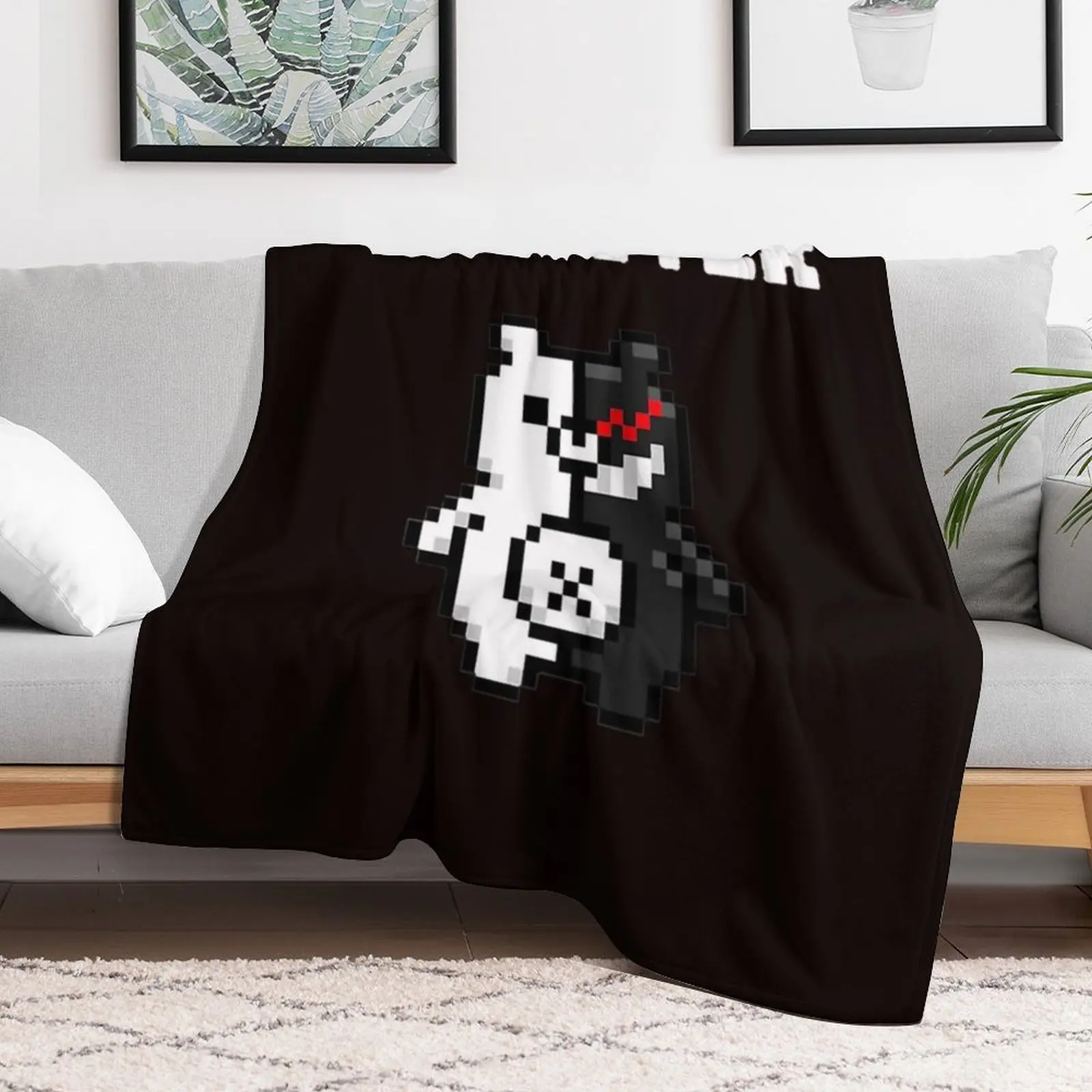 Monokuma Game Over Throw Blanket Softest Decorative Sofas Blankets