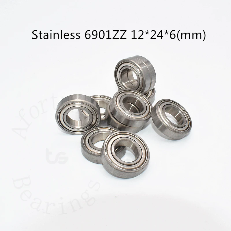 

Stainless steel Bearing S6901ZZ 10 Pieces 12*24*6(mm) free shipping antirust metal sealed High speed Mechanical equipment parts