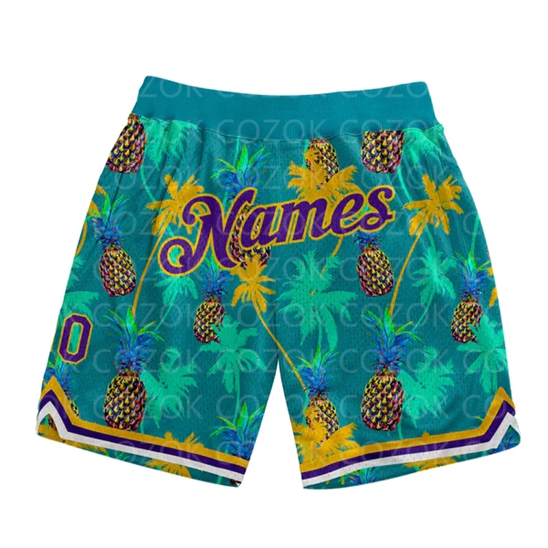 Pantalones cortos de baloncesto con patrón geométrico personalizado para hombre, Shorts de playa con estampado 3D, secado rápido