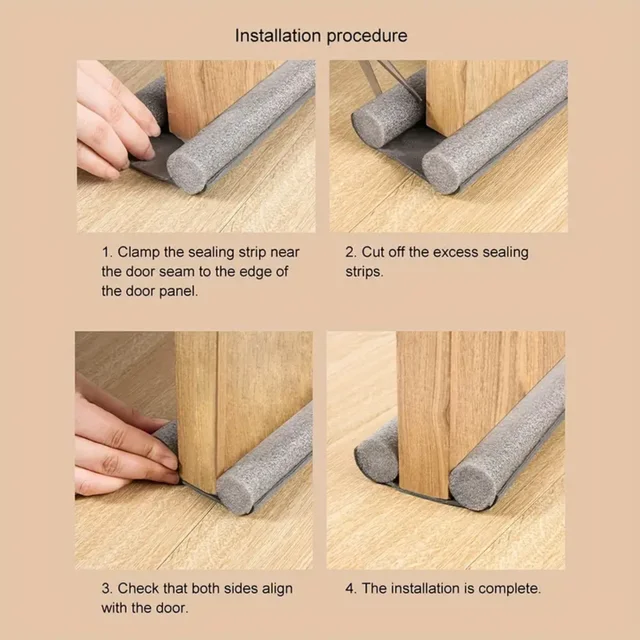 1pc Door Sealing Strip, Door Bottom Seal Strip, Soundproof Door And Window Gap Windshield Strip, Heat Preservation And Dustproof 4 1pc Door Sealing Strip, Door Bottom Seal Strip, Soundproof Door And Window Gap Windshield Strip, Heat Preservation And Dustproof 4