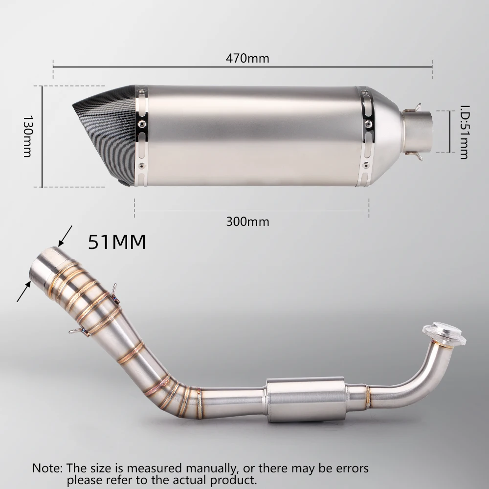 

For NVX155 NMAX155 AEROX155 Escape Slip On 51MM Front Tube Link Pipe Connect Original full Motorcycle Exhaust System