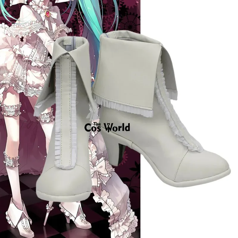 

Miku White Rabbit Anime Customize Cosplay High Heels Shoes Boots