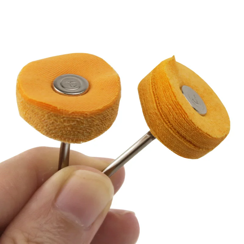 Polishing Small Cloth Wheel with Handle Cotton Cloth Wheel Polishing Head Metal Jade Mirror Polishing Tool