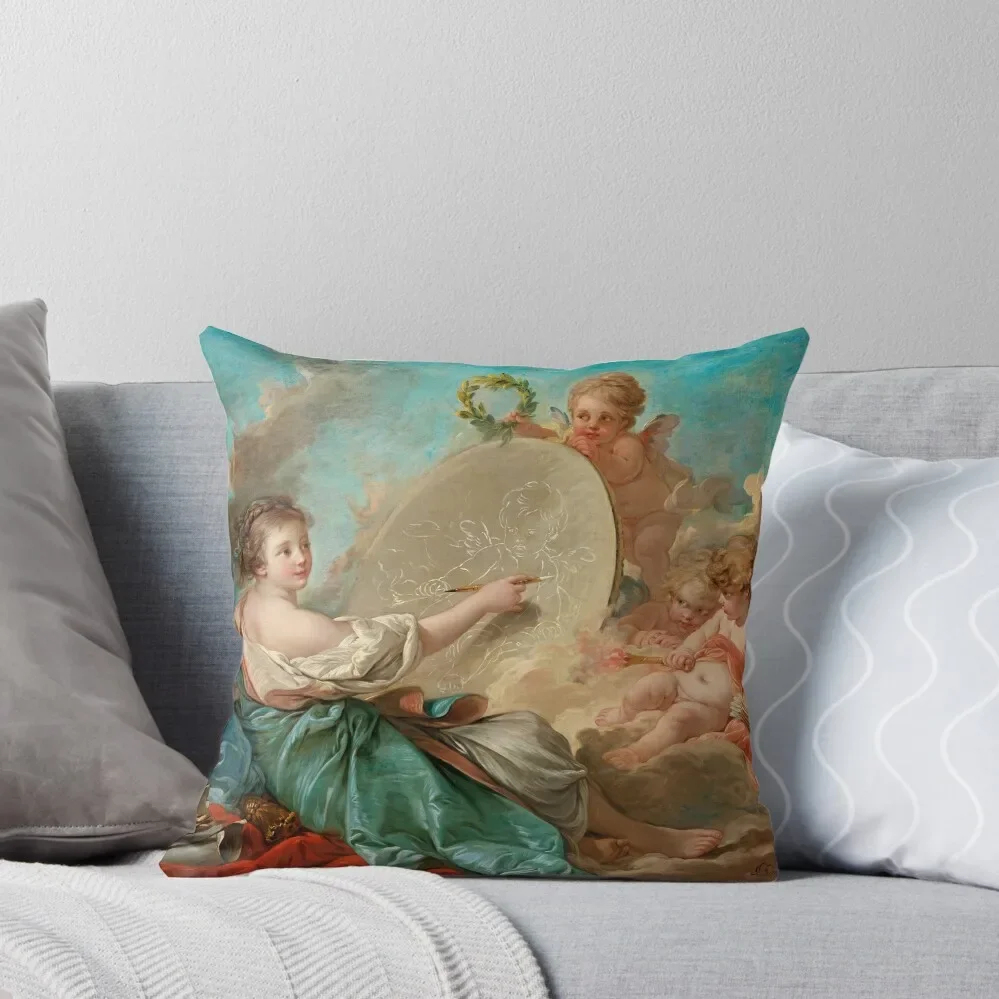 

Allegory of Painting by Francois Boucher Throw Pillow anime girl Christmas Pillow Cases pillow