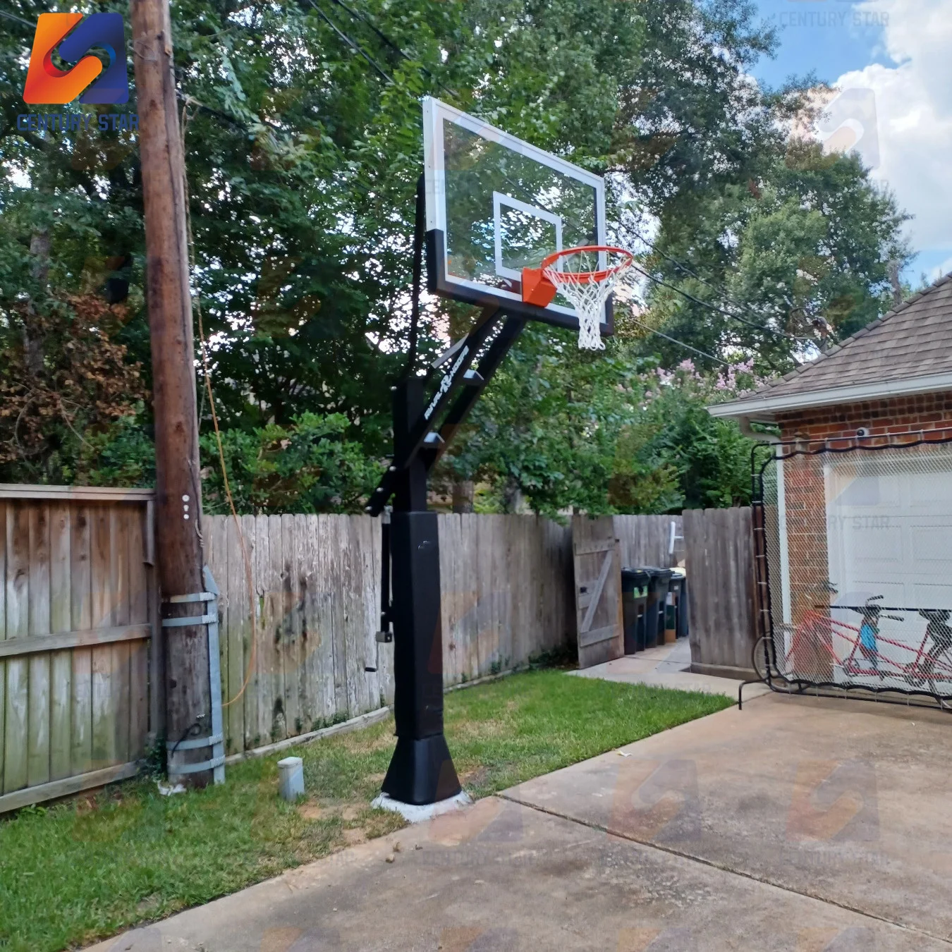 Custom Order 72-Inch Breakaway Rim Basketball Hoop Stand Type for Outdoor Use