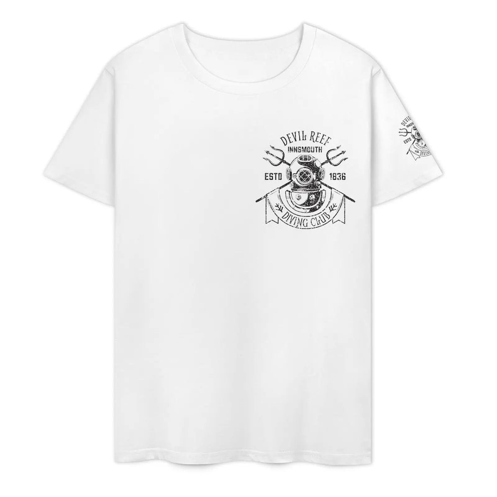 Diving Club Innsmouth Lovecraftian Essential For Crewneck T-shirt Sport Tees Graphic Humor Graphic Leisure USA Size