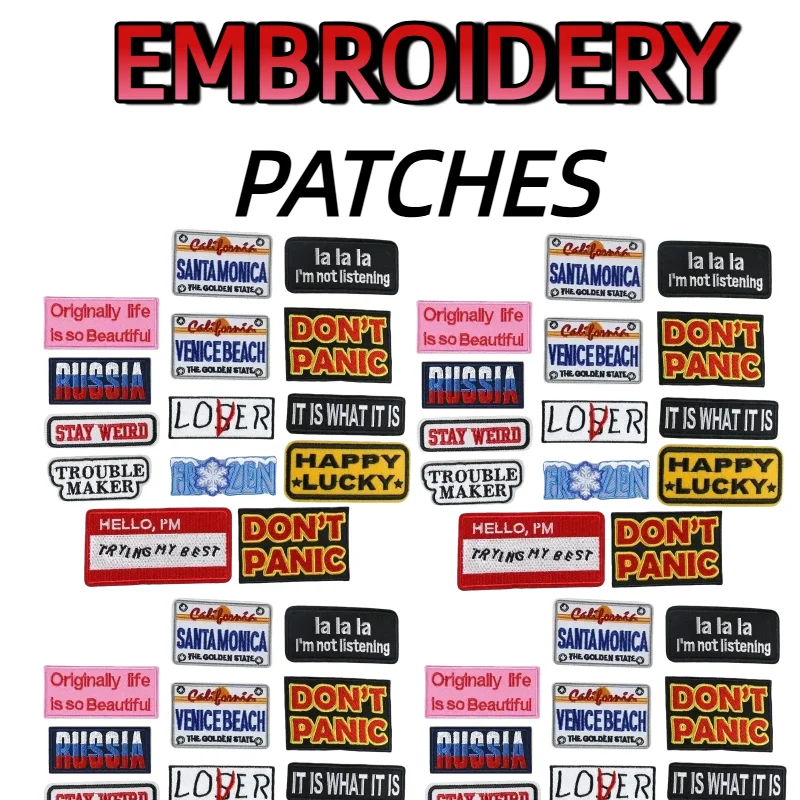 

Embroidery Flower Stamp Colored Letters Patche High-end Burnt Edge Personalized Children's Clothing Accessories English Adhesive