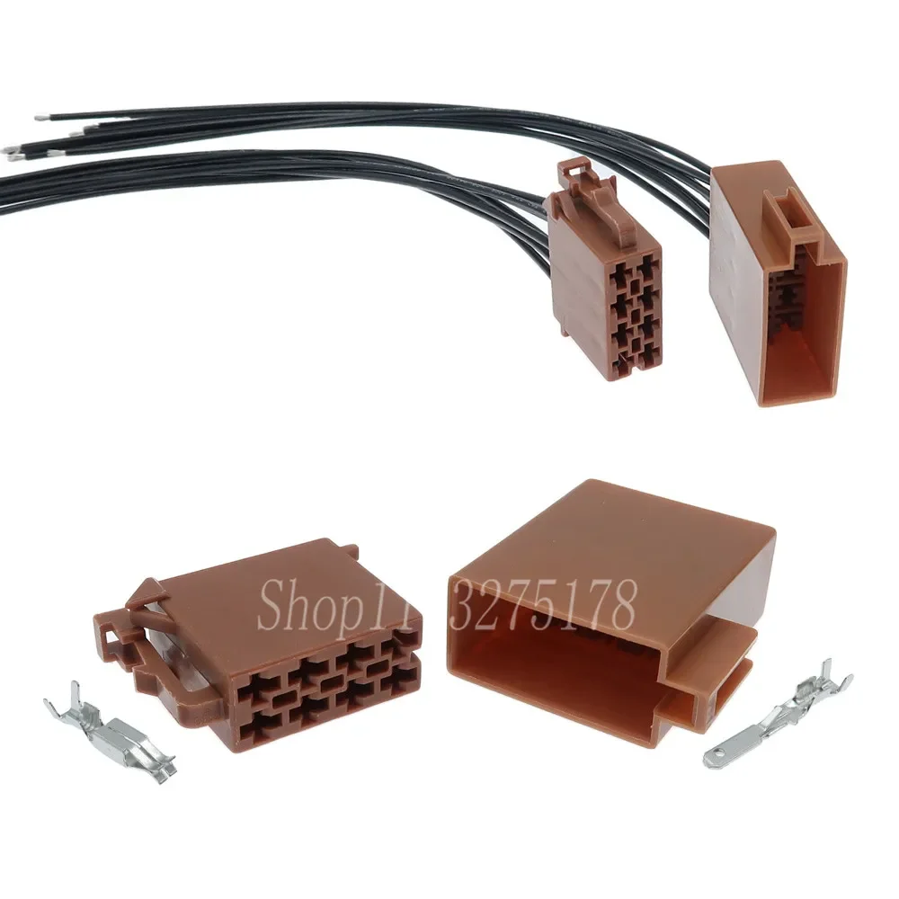1 Set 8 Pin 962189-1 962191-1 106455-4 Middle Slot Auto ISO Radio Horn CD Connector For Toyota Lexus