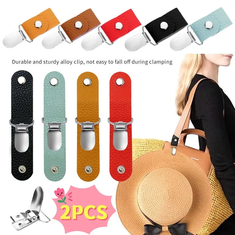 Portátil PU Couro Viagem Hat Clip, Multifuncional Duckbill Hat Holder, Outdoor Sun Hat, Bagagem Bag e Mochila