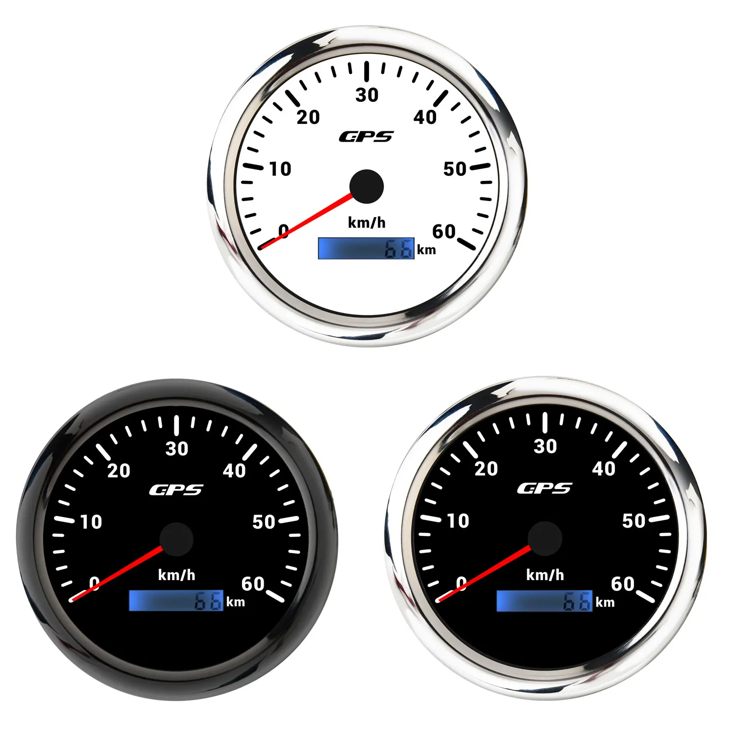 

Универсальный GPS-спидометр 110 мм 0-60 кмч ODO для авто морского грузовика 12 В 24 В с 7-цветной подсветкой