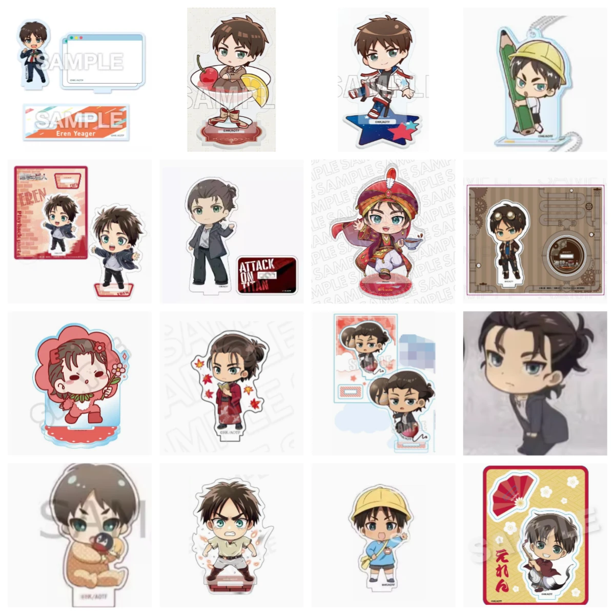 40 Styles Game Eren Yeager Acrylic Stand Doll Anime Yeager Eren Mini Figure Model Plate Cosplay Toy for Gift