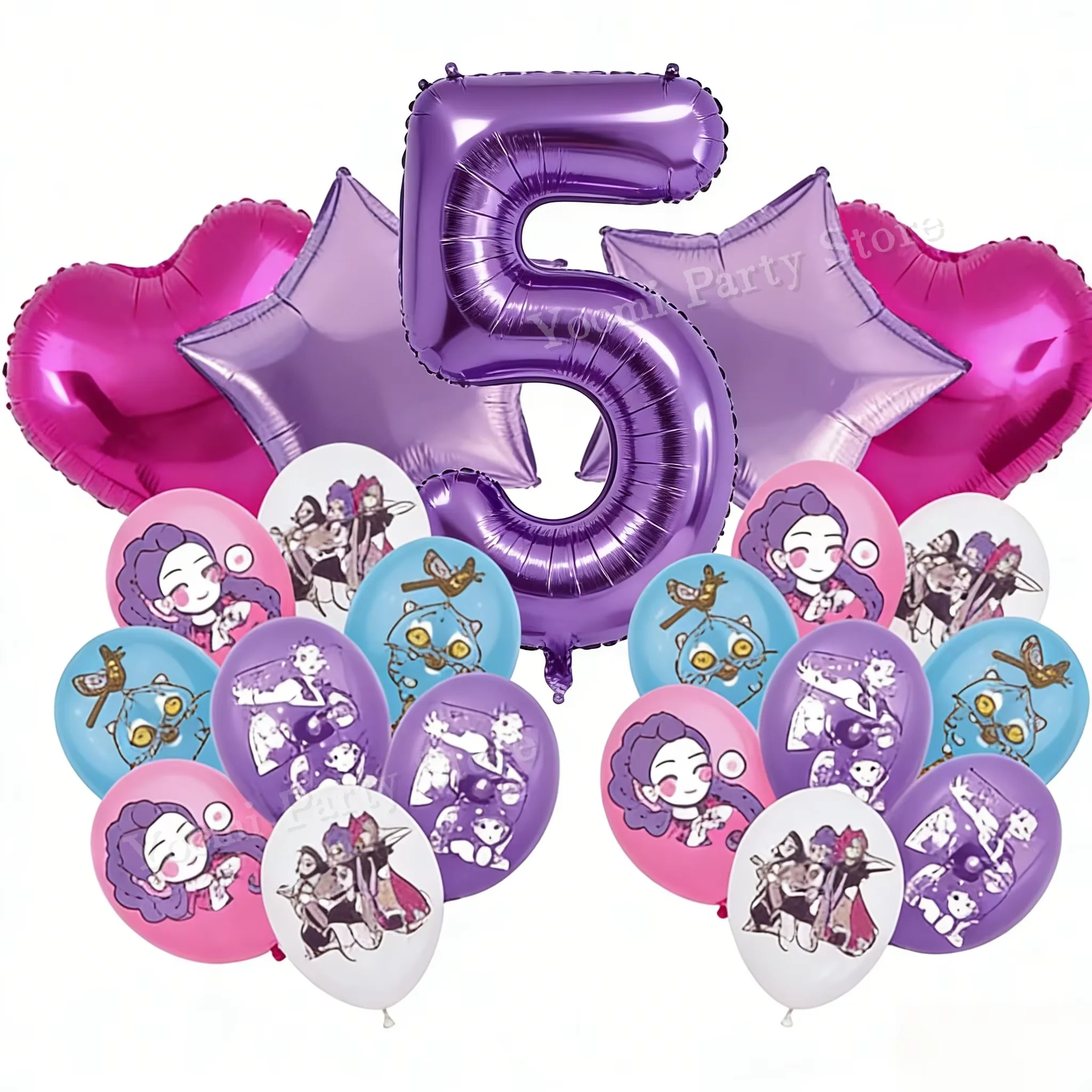 Geburtstagsparty-Dekorationsset Cartoon-Film-Mädchen Motiv Teller Becher Servietten Luftballons Baby-Shower-Party Geschenk