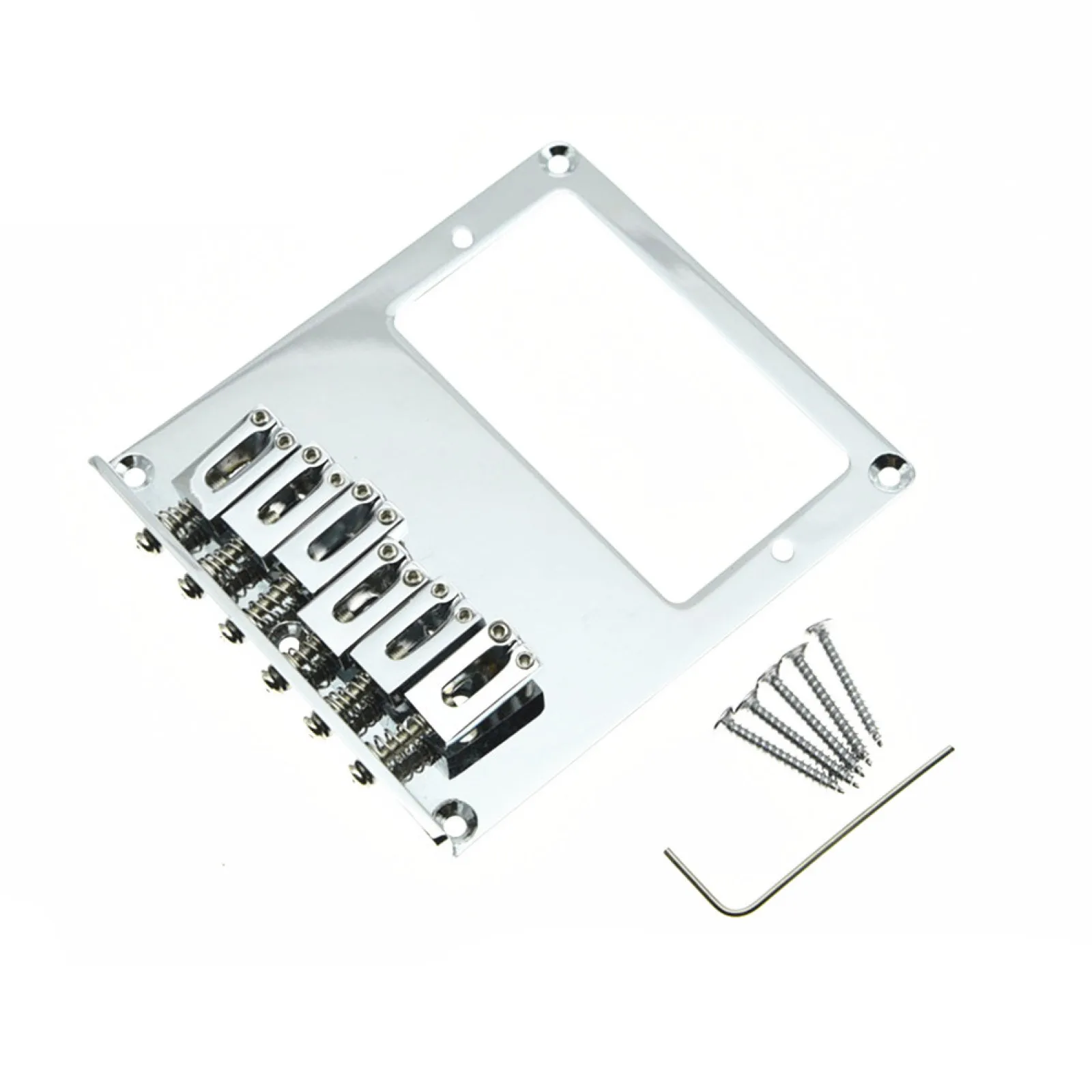 Alta qualidade de metal cromado 6 cordas rígido fixo novo ponte teleguitar com parafusos de montagem para guitarra tele telecaster
