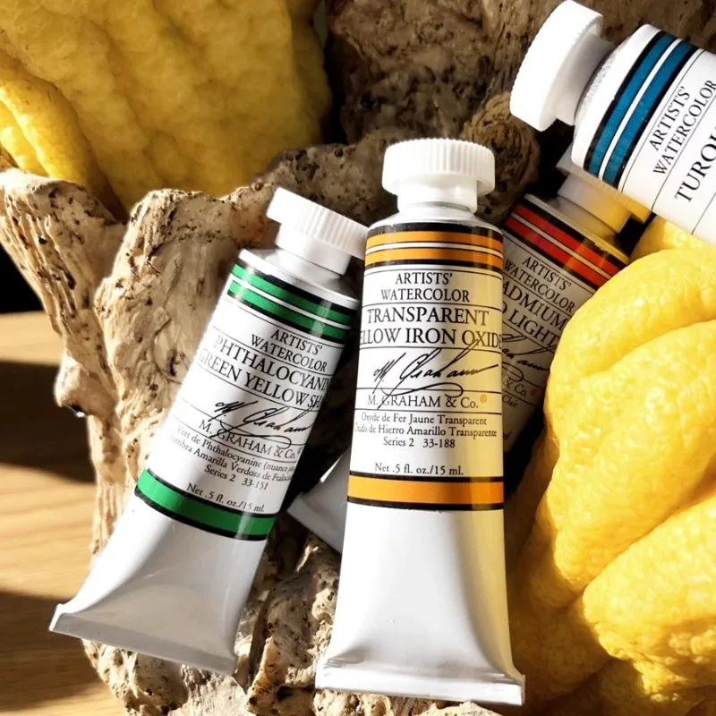 15 مللي/أنبوب أصباغ ألوان مائية أمريكية لوازم فنية للرسم الفني رسوم توضيحية مرسومة يدويًا ألوان مائية للسفر الإبداعي