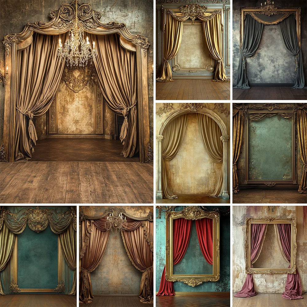 

Vintage Baroque Arch Photography Background Distressed Victorian Wall Wedding Maternity Art Portrait Decor Barkdrop Photo Studio