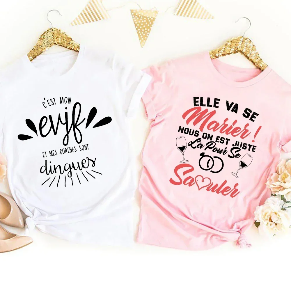 This Is My EVJF My Girlfriend Is Crazy Bachelorette Party Bride Tees Wedding Vacation Short Sleeve Top Bride Gifts Shirts