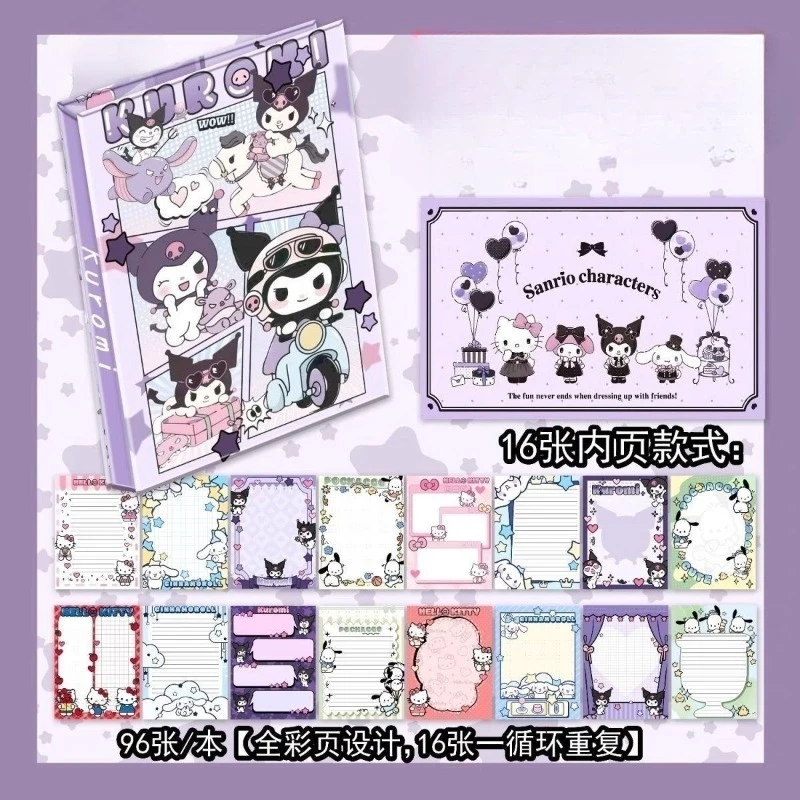 دفتر ملاحظات سانريو هالو كيتي سينامورول بوشاكو أنيمي ثنائي الأبعاد للطلاب صفحات ملونة عالية الجودة هدايا دفتر الأستاذ