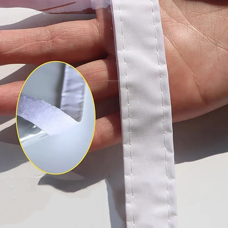 Winter Window Insulation Film,Transparent Thick Plastic Warm Curtain,Windproof Cold‑Proof Sealed Window Cover,Magic Tape Easy In