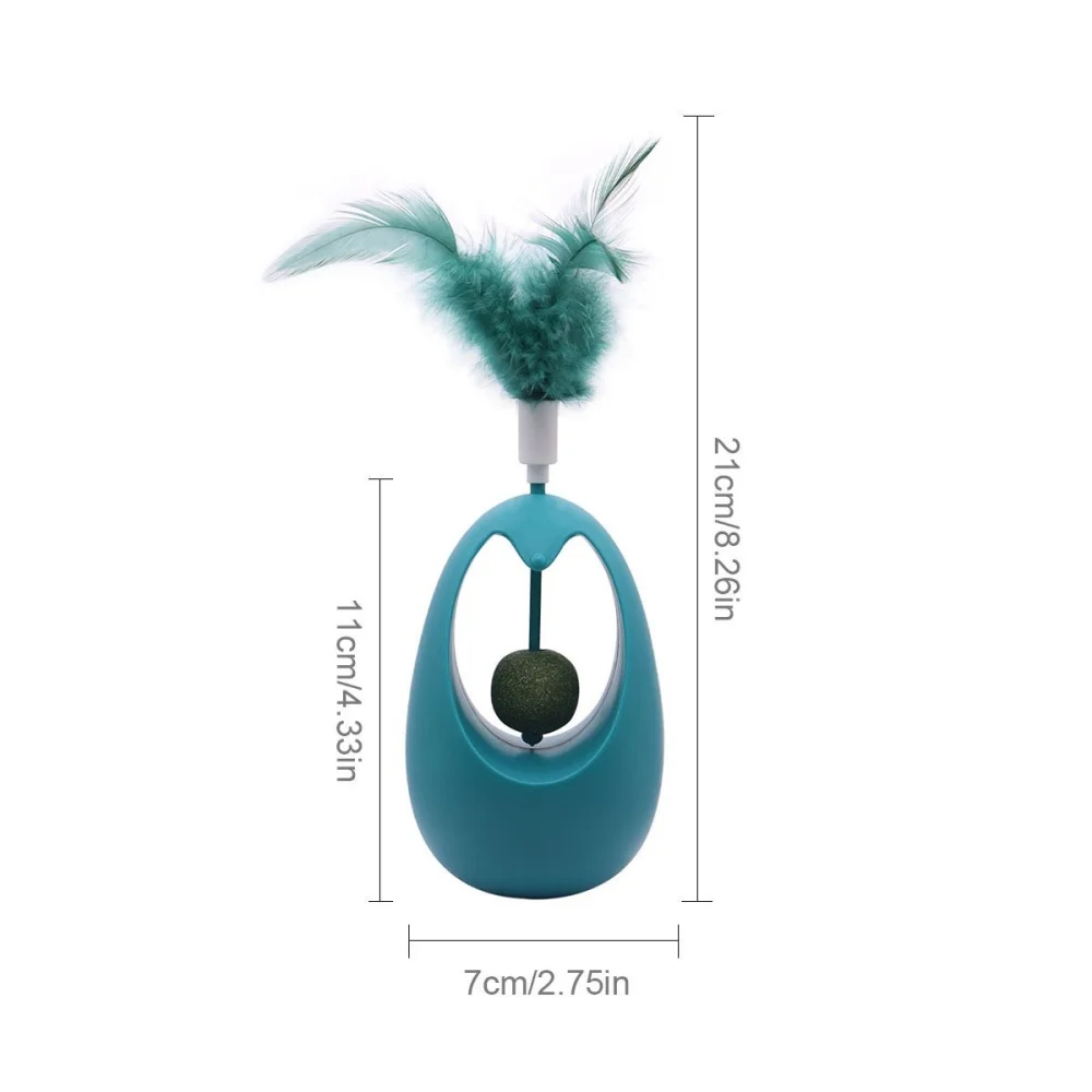 Sakkrrua Feather Toys, artykuły dla kotów, zabawka dla kota, niebieska, 1 szt.