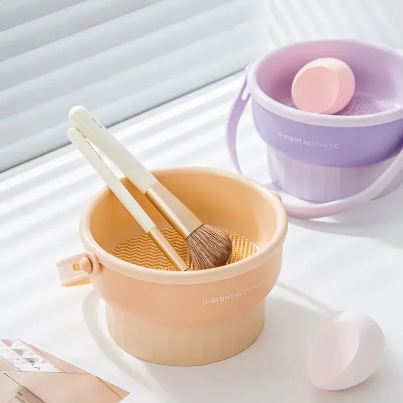 Косметика Makeup Egg Cleaning Magic Drying Tool Set Makeup Brush Cleaning Bowl Silicone Powder Powder Storage Rack Cosmetiquera