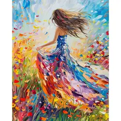 GATYZTORY 40x50cm Painting By Numbers DIY Paint Kit Picture Drawing Girls Painting Numbers For Adults Decorative Paintings
