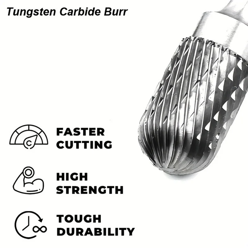 

ABJO-1/4 Carbide Burr Kit 1/4 Shank Die Grinding Bit Drill Bit For Metal Rotary Tool File Welding Wood Stone Deburring