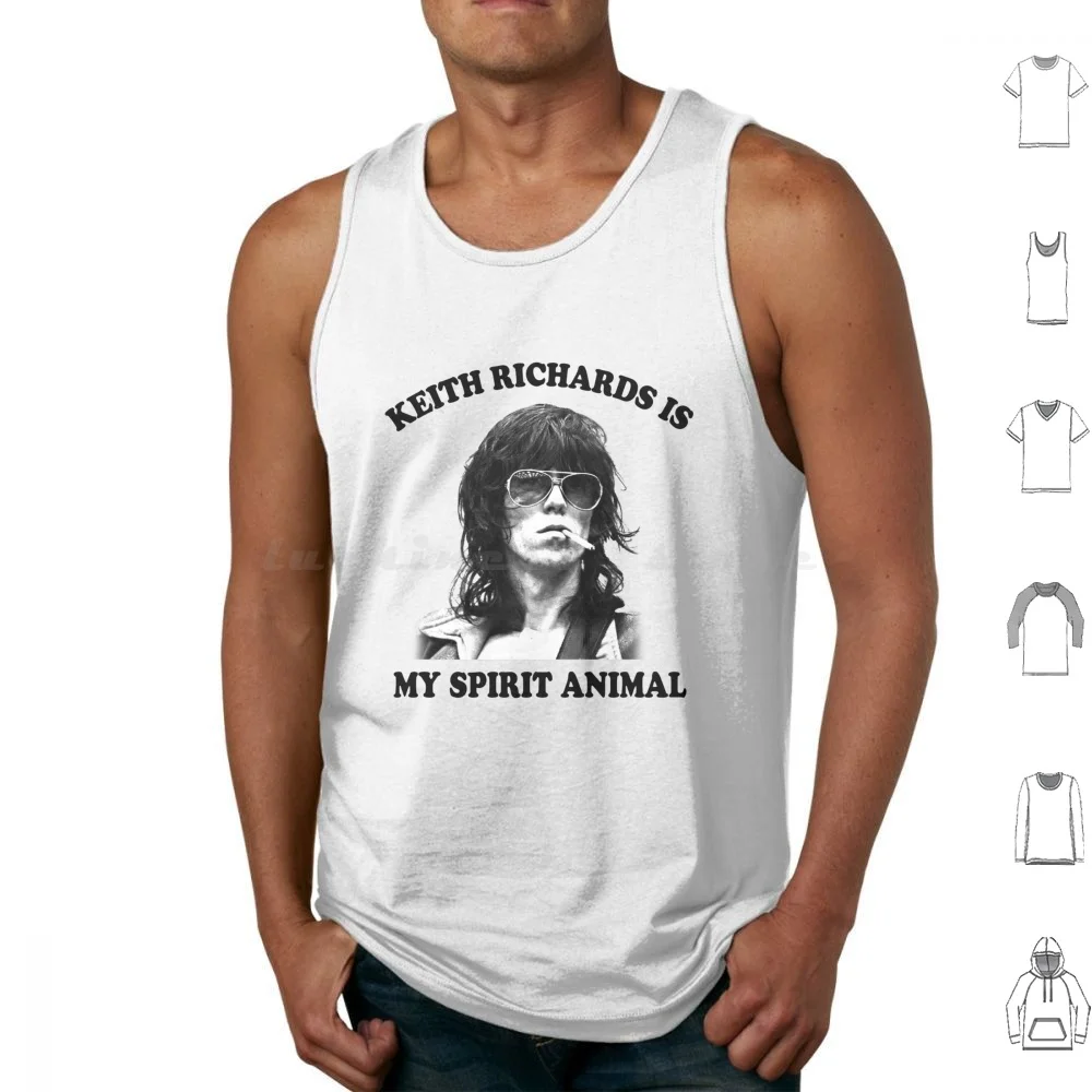 Kéíth Ríchárds Is My Spirit Animal Tank Tops Print Cotton Kéíth Ríchárds Is My Spirit Animal