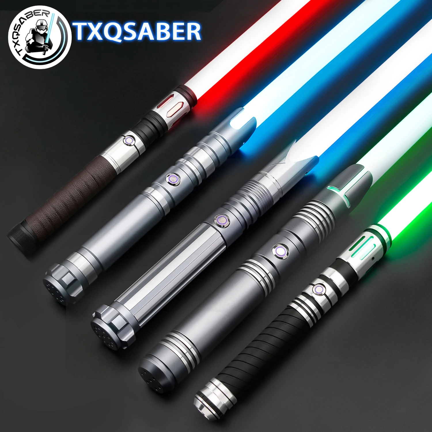 

TXQSABER местная доставка RGB пиксель тяжелый дуэльный лазерный меч гладкие качели с металлической ручкой косплей FOC меч 12 цветов фокусное дуэрование