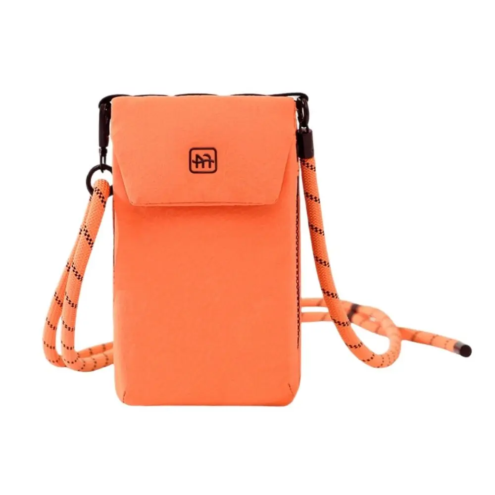 Fashion Nylon Mobile Phone Bag Lightweight Vertical Storage Crossbody Bag Zipper Closure Waterproof Phone Purse Daily Use view 2