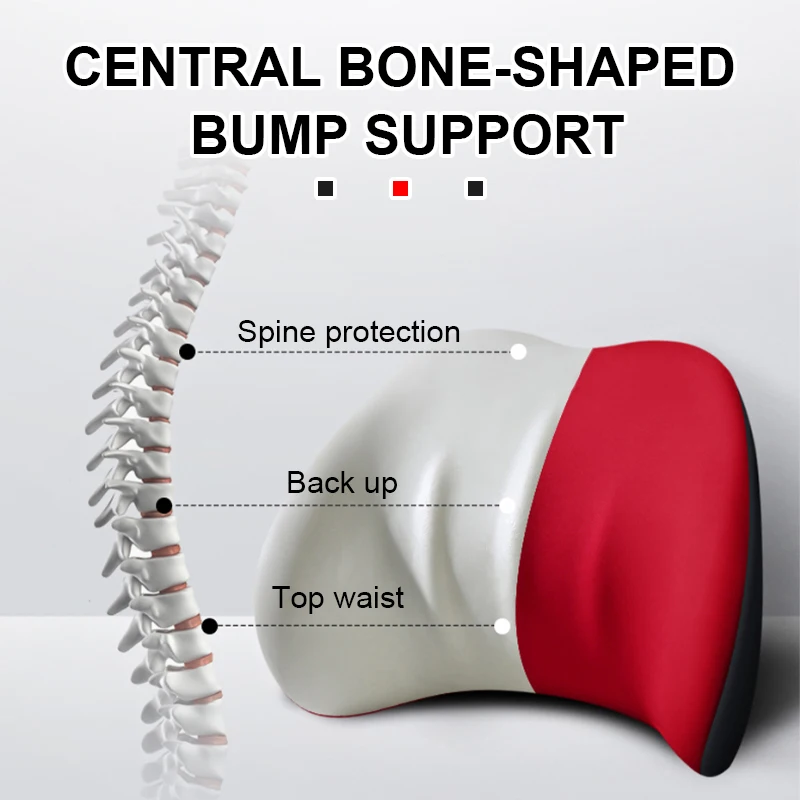 SEAMETAL Car Headrest Pillow Ergonomics Lumbar Support Ultra-Soft Memory Foam Neck Pillow Breathable Removable Cover Pain Relief