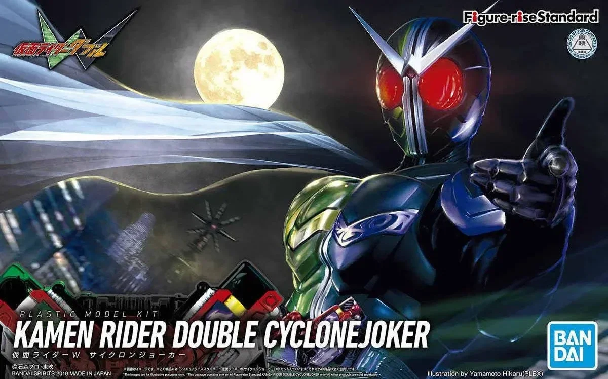 In Stock Genuine Bandai Figure-rise Standard FRS Kamen Rider DOUBLE CYCLONE JOKER Assembly Model Anime Action Figure Model Toys