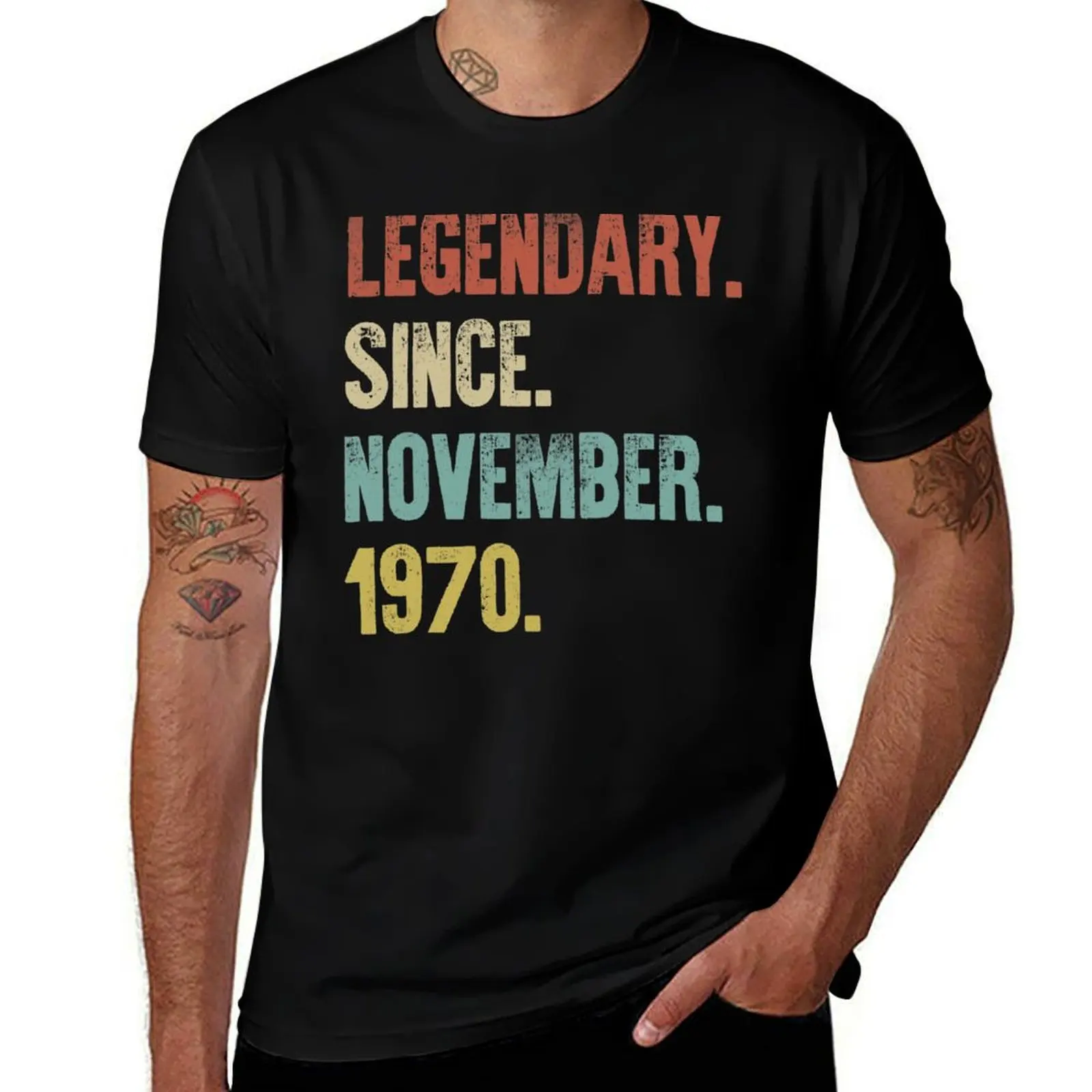 

t 50th man shirt shirt Retro November t 1970 t T-Shirt summer man designer luxury man shirt Legendary Birthday Vintage Since