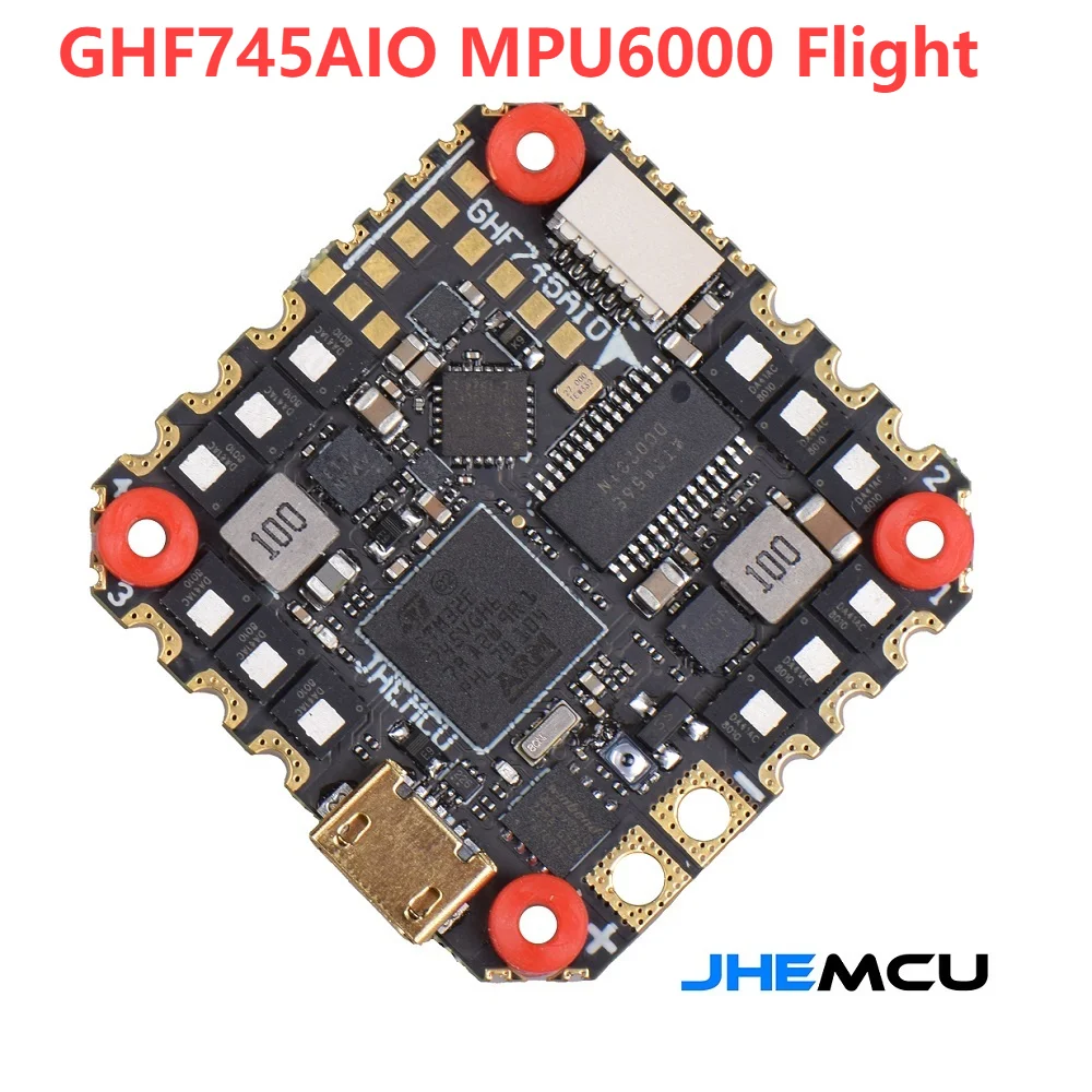 

JHEMCU GHF745AIO MPU6000 Gyro Flight Controller /3-6s BLHELI32 40A/50A BL32 4N1 ESC 25.5*25.5*3MM For FPV Racing Drone/Toothpick