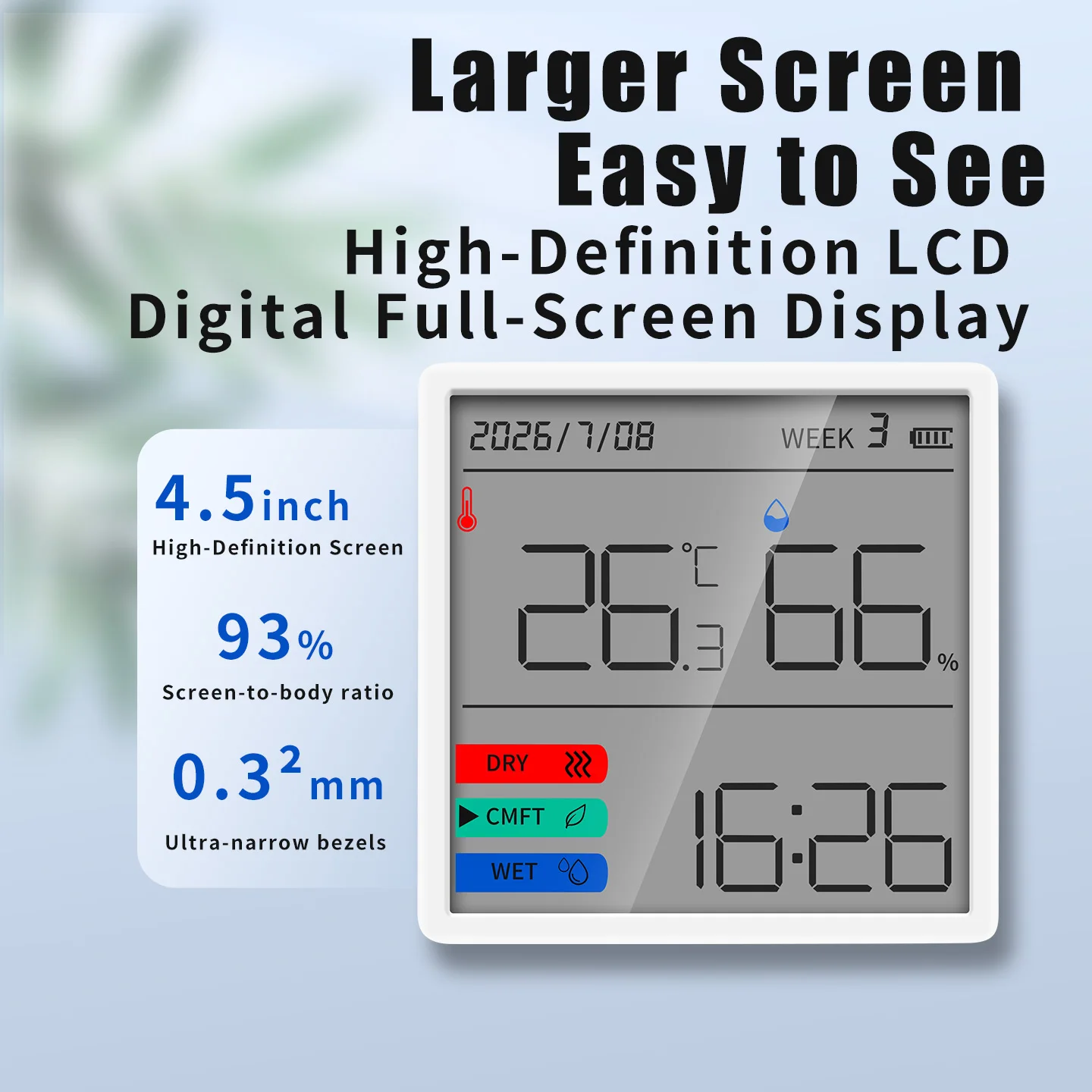 New Electronic Thermometer Hygrometer Weather Station High Precision with Table Clock Function Mini Thermometer LCD Tools