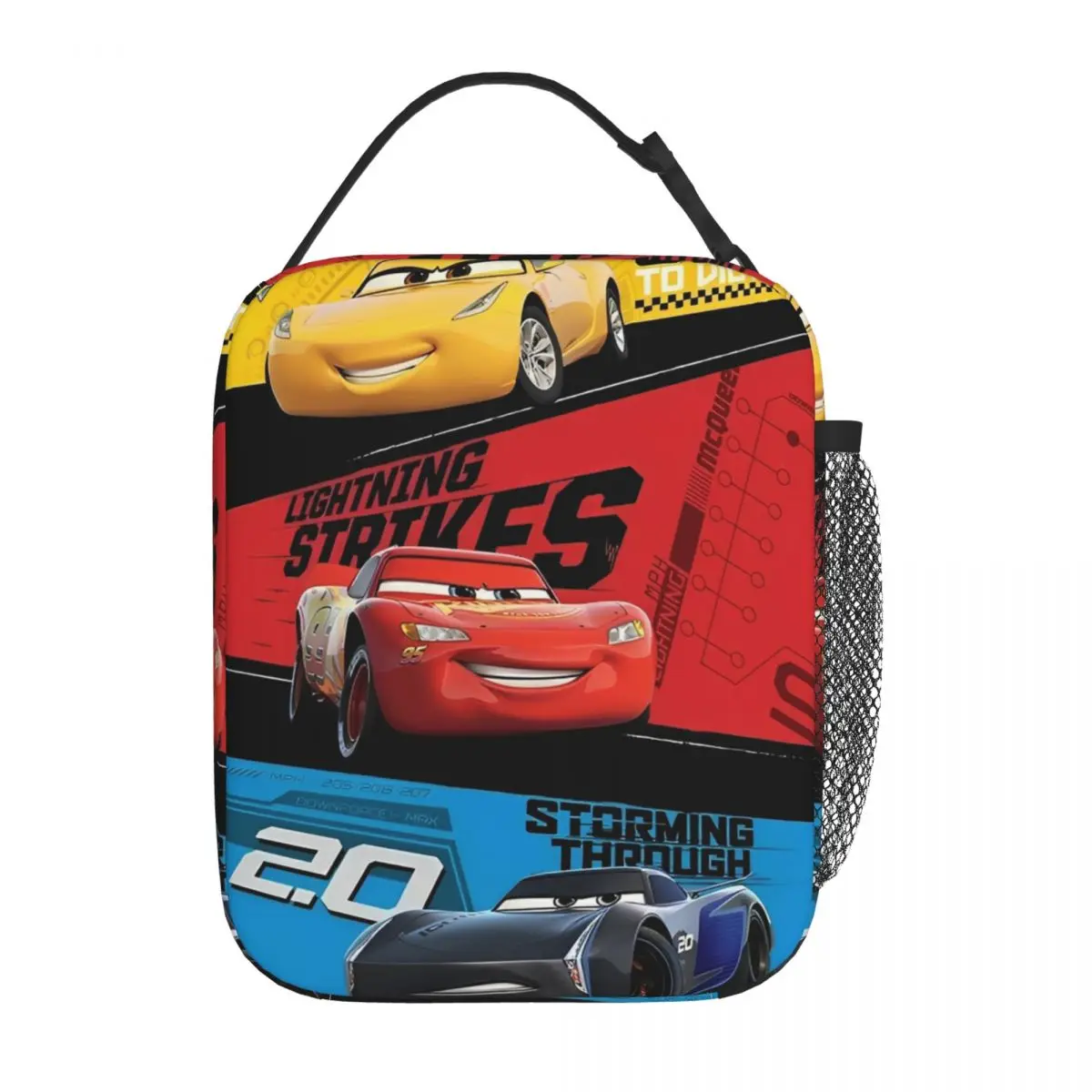 

Lunch Boxes Lightning Mcqueen Car Sally Merch Storage Food Box Harajuku Thermal Cooler Bento Anime Print Box For School