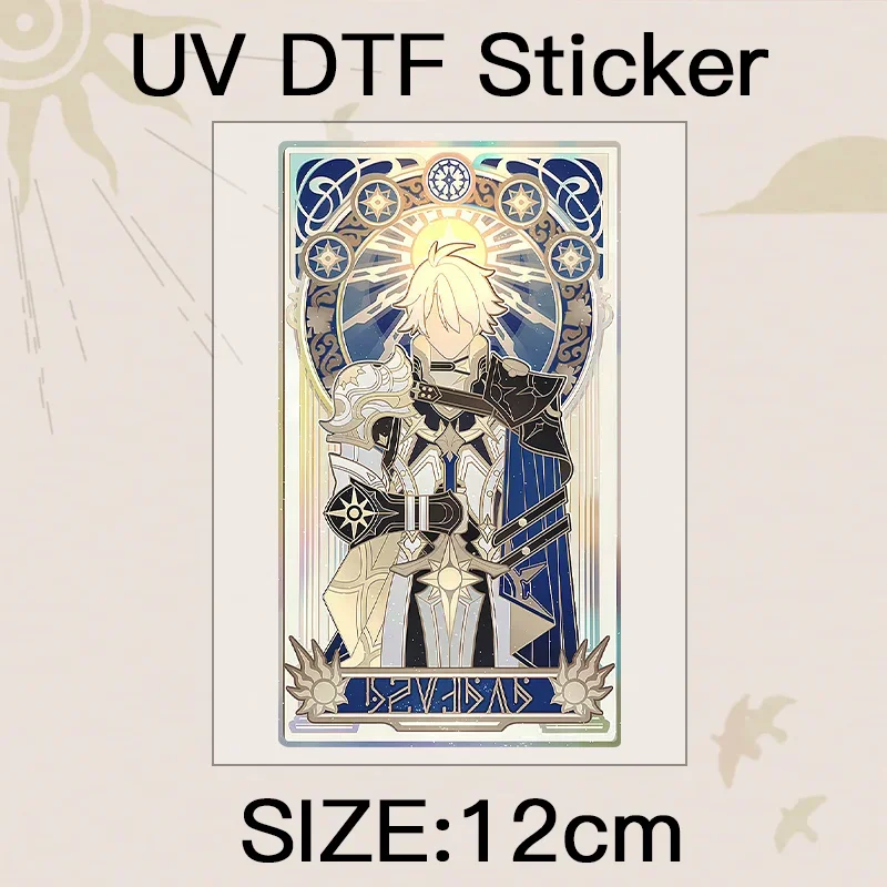 Honkai:Star Rail Tarot Cards 12cm 3D Transfers Uvdtf Crystal Label Transfer Sticker Waterproof Notebook DIY Decorative Stickers