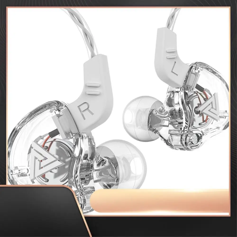 

QKZ AK6 Sports Earphones 3.5Mm In-Ear Monitor Dual-Magnet Driver With Microphone Headset Music Earbuds Headset