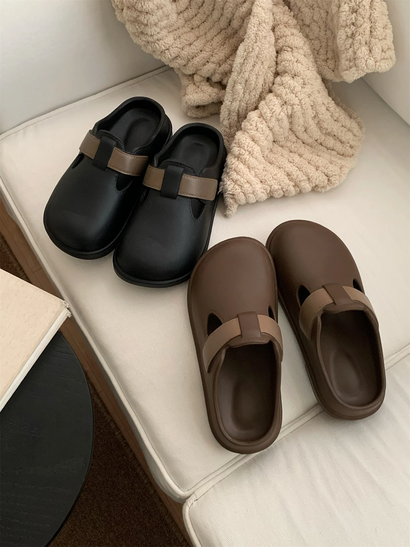 

Женские повседневные шлепанцы-сандалии с ремешком между пальцами, нескользящие, для пляжа, удобные домашние тапочки, дышащий материал ЭВА, весна-лето