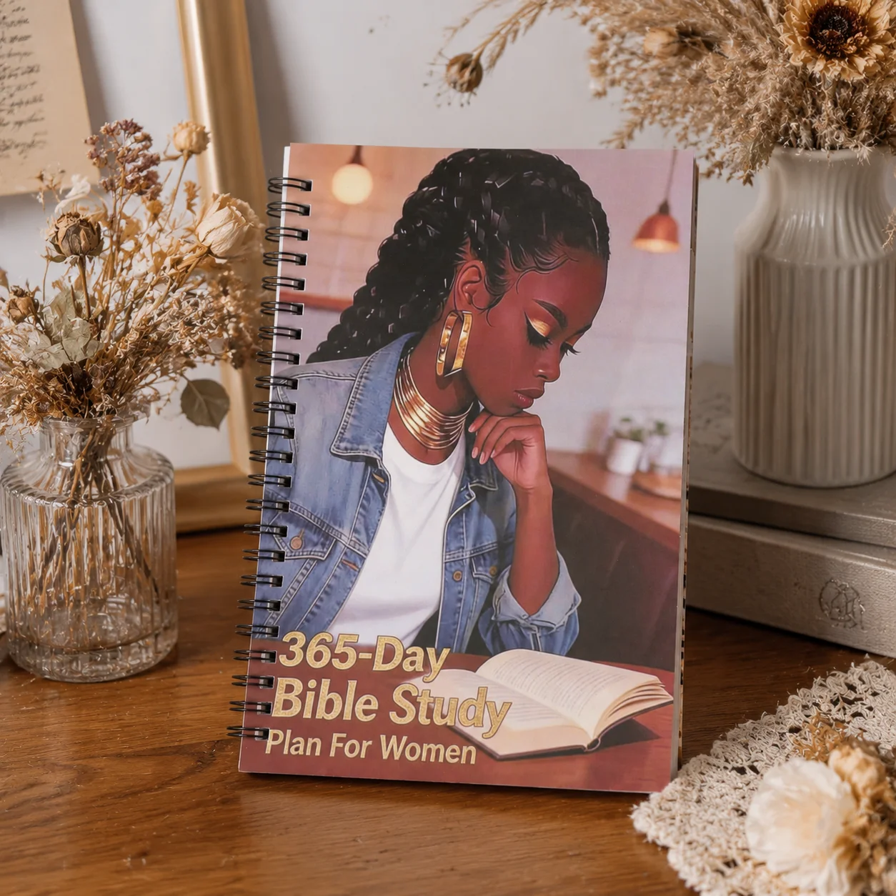 This women's Bible study notebook is ideal for daily scripture reading check-ins and faith journaling. It serves not only as a s
