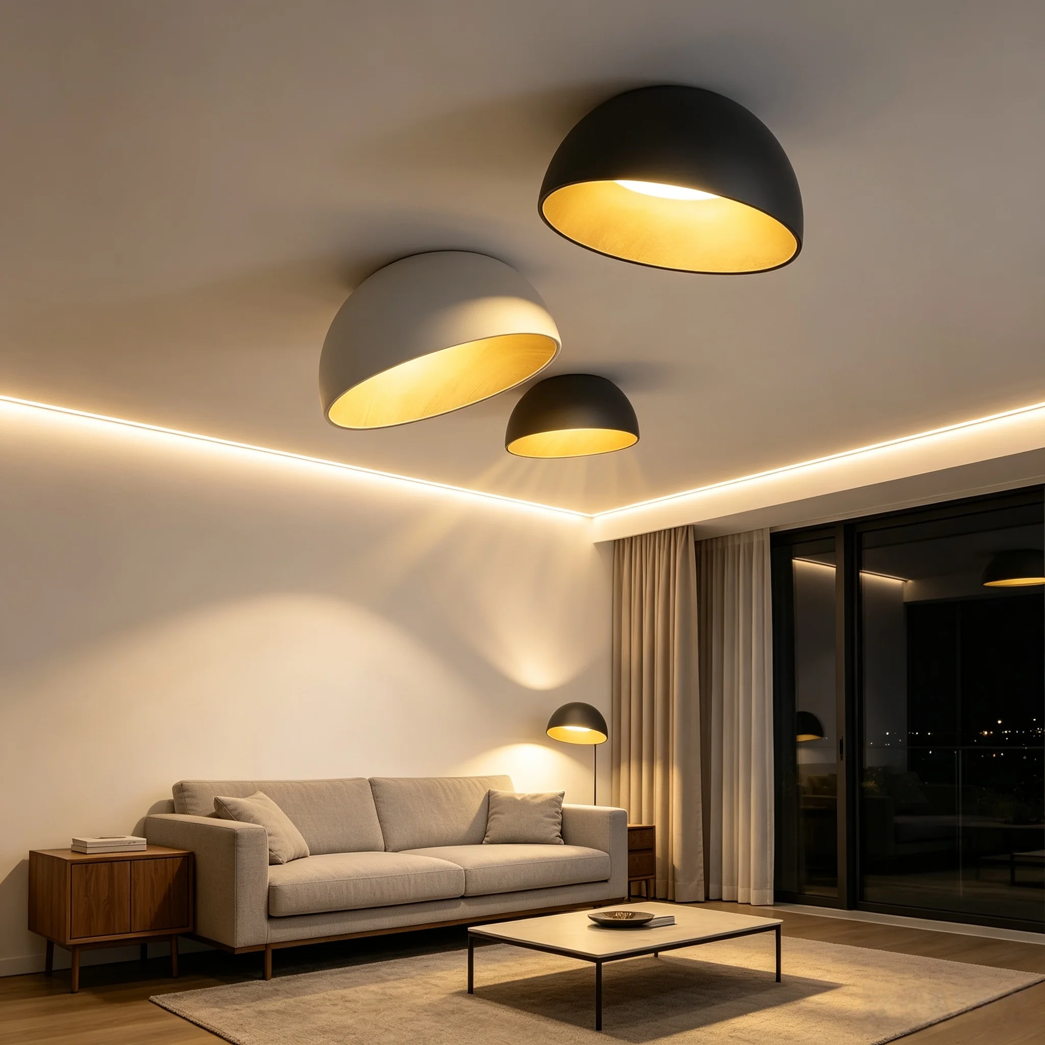 Nordic Modern Bedroom Ceiling Lamp Inclined Round Light Personality Minimalist Wood Grain Study Lamp Led Owner Lighting