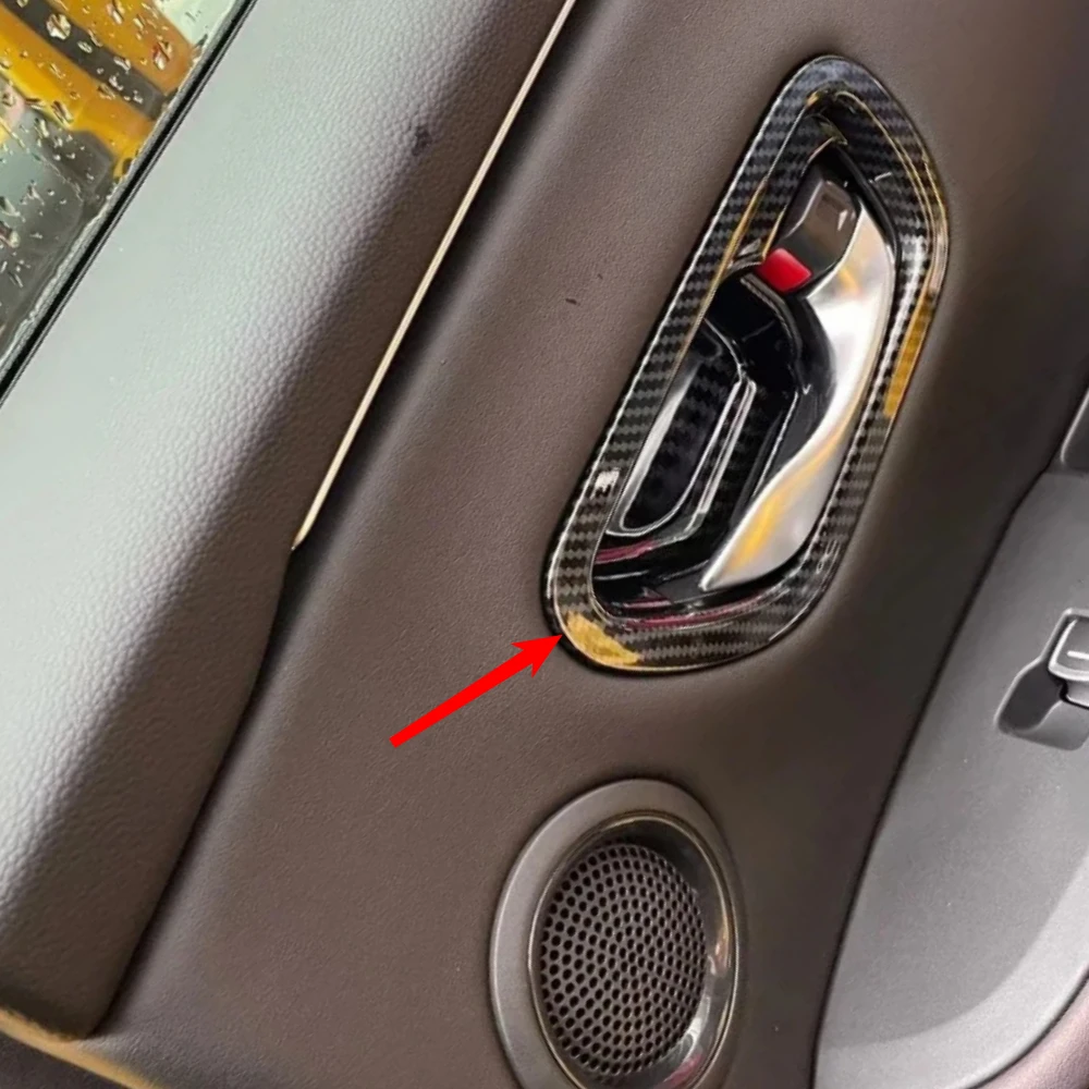 

For Honda HR-V 2023 2024 2025 ZR-V 2022-2024 2025 Carbon Fiber Car Inner Inside Door Handle Bowl Cover Trim Interior Accessories