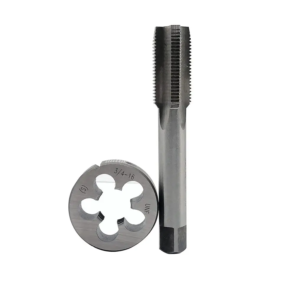 

3/4"-16 UNF HSS Tap And Die Set UNF Machine Thread Tap And UNF Round Thread Die Right Hand