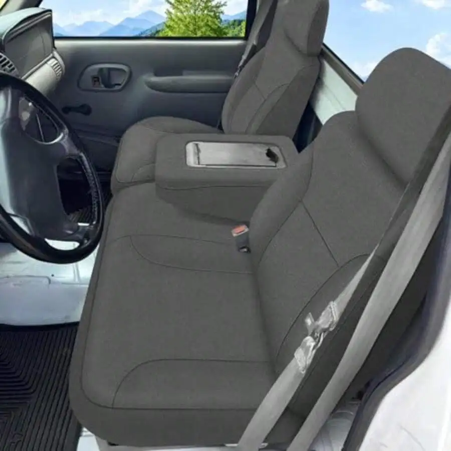 

Front Seat Covers For 1995-2000 Chevy Suburban Tahoe GMC Sierra Yukon 60/40 Split With Console Neoprene Soft Foam Lining