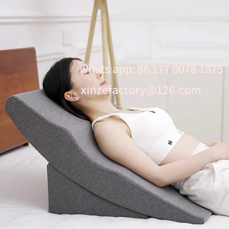 Customizable Gastroesophageal Anti Reflux Slope Cushion Postoperative Bed Care Triangle Pillows Reclining Backrest Cushion