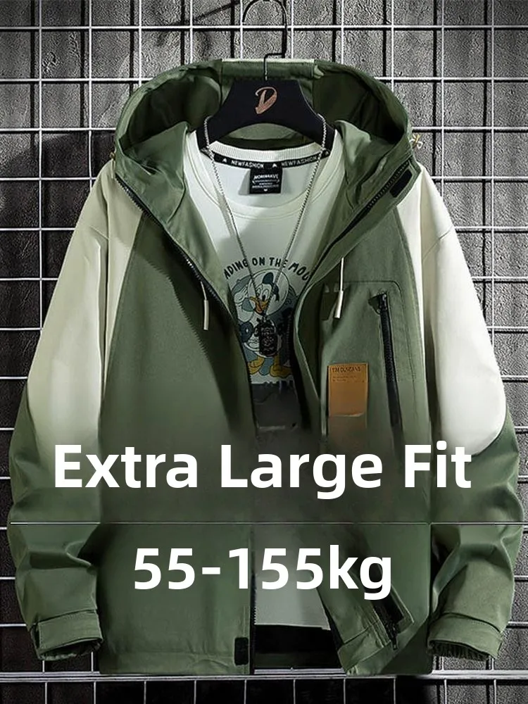 

Spirit Men's plus Size Jaet Autumn Spring Outerwear Coat Loose Fit Color Blo Polyester Fiber Zipper Closure Jaet