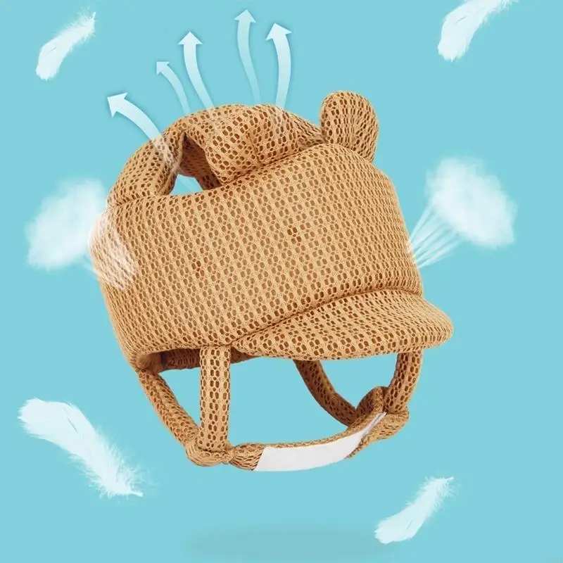 R66D قبعة أطفال قابلة للتعديل للزحف والمشي، قبعات واقية للأطفال قابلة للتنفس، قبعة أمان للرضع لحماية الرأس #3