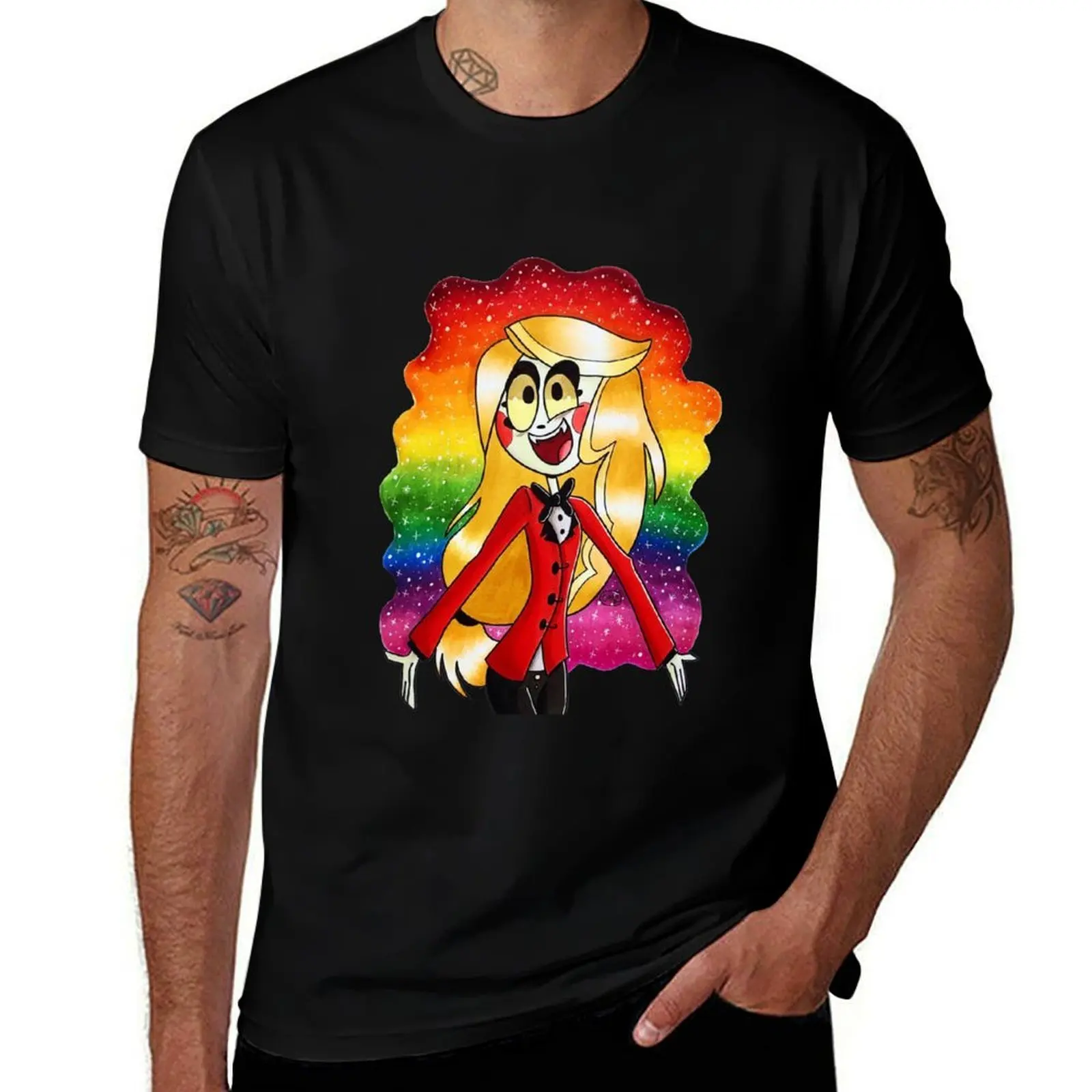 Inside every demon is a RAINBOW! T-Shirt Simple Trendy Casual T-Shirt