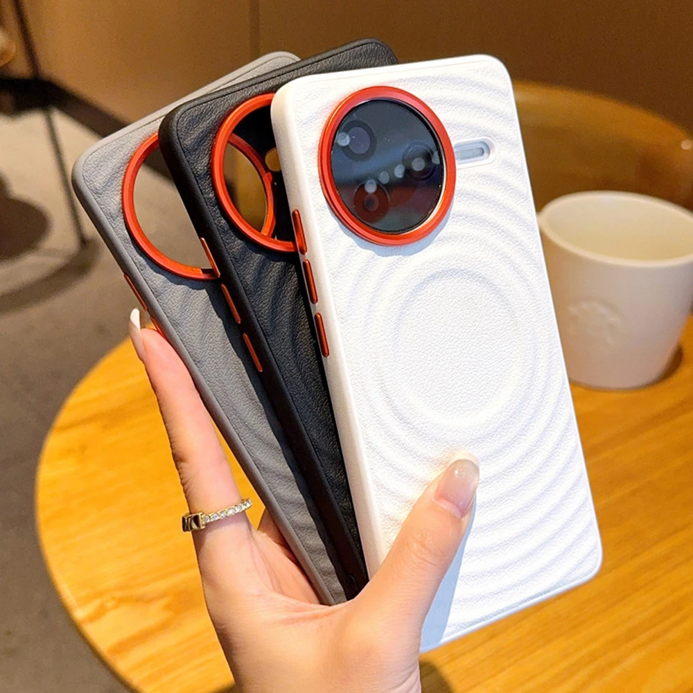 حافظة مغناطيسية بنمط تموج لهاتف Xiaomi Redmi K90 Pro Max Poco F7 Ultra عدسة معدنية جلدية حماية غطاء مقاوم للصدمات #6